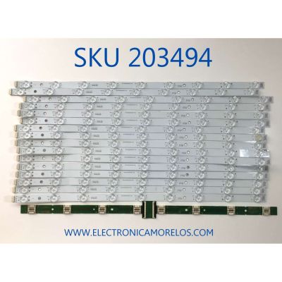KIT DE LED'S PARA TV SONY (16 PIEZAS) / NUMERO DE PARTE MBL-55030D818SN0 / MBL-55030D818SN0/SN1 / U624U / P55F / CL2T5 / LB5500T V0_05 / 5500T00002 / PANEL YDAF055DNU01 / MODELOXBR-55X950H / XBR55X950H